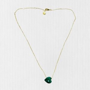 BaubleBar Juno Malachite Green Stone for Healing & Gold‎ Necklace NWT